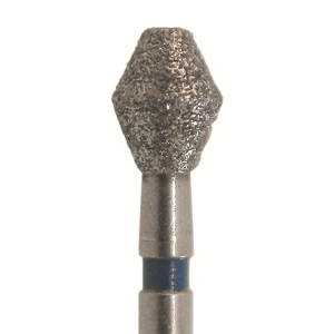 Стоматорг - Бор алмазный 811L 037 FG, синий, 2 шт. Форма: ромб с плоским концом