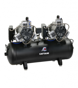 Компрессор Cattani на 7 установок, с 2-мя 3-х цилиндровыми двигателями,  ресивер 150 л - Cattani
